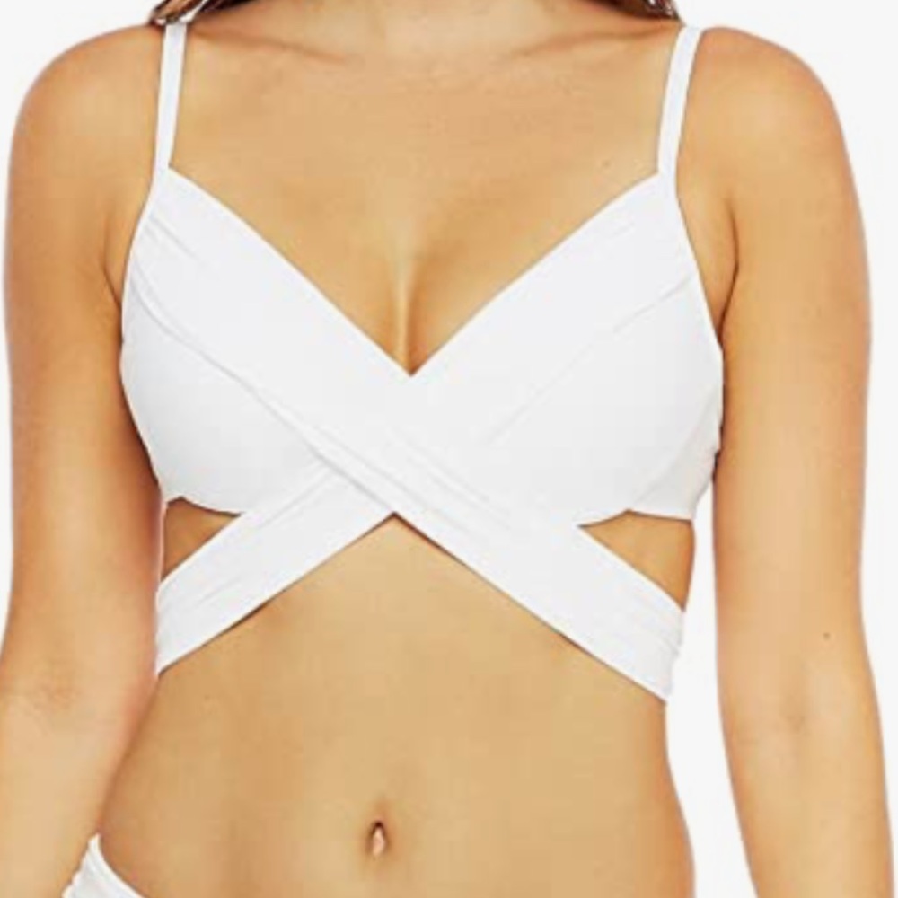 La Blanca Island Goddess Wrap Bikini Top. B17